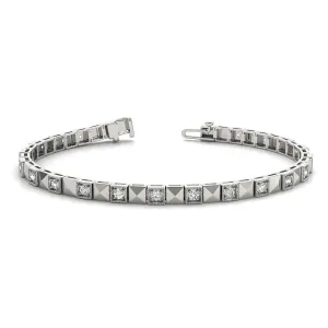 0.50 ct. Diamond Vintage Inspired Tennis Bracelet Milgrain Prong Set