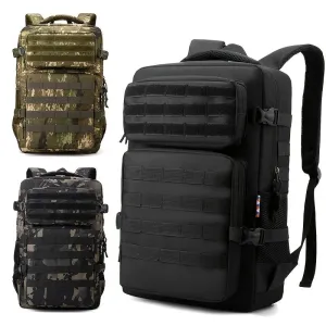 1 Pc Men's Camouflage Backpack, Hiking And Camping Backpack, LargeCapacity Multi-layer Outdoor Sports Backpack