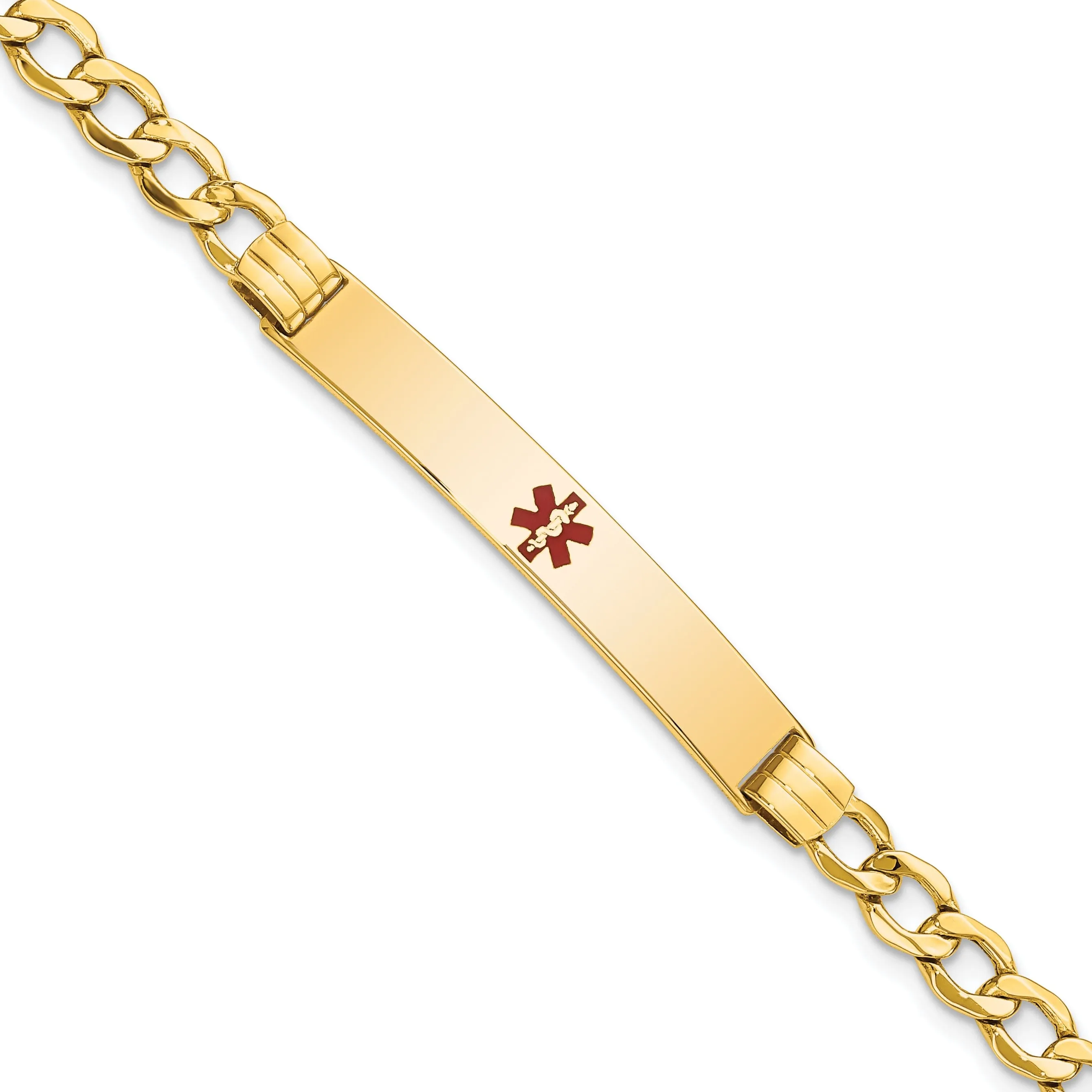 14K Yellow Gold Cuban Link Medical ID Bracelet