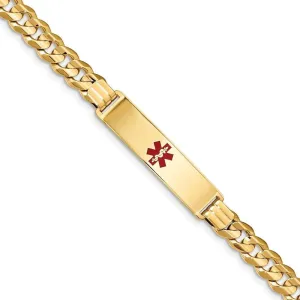 14K Yellow Gold Curb Link Medical ID Bracelet
