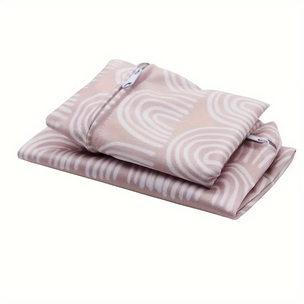 2pcs Waterproof Rainbow Diaper Bags, Reusable Pouches