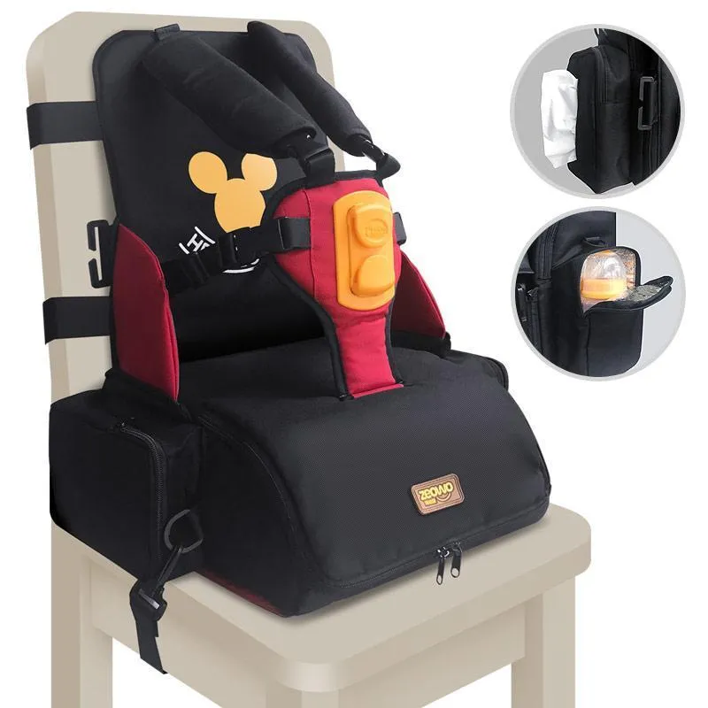 3 in 1 Waterproof Child Seat Storage Box with Harness Buckle and Diaper Bag