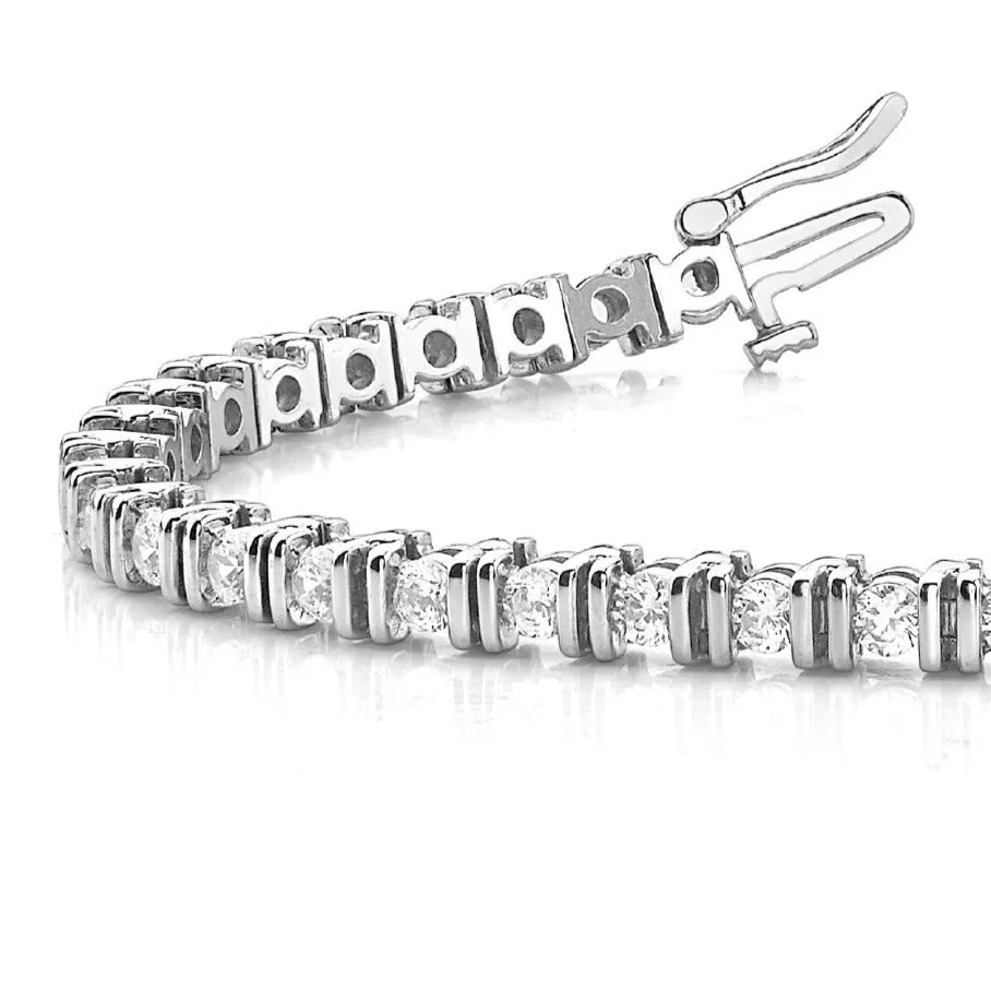 3.00 ctw Round Diamond Bar Set Tennis Bracelet