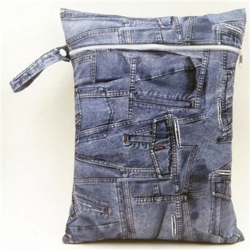 30*40cm PUL printed single pocket diaper bag, waterproof wet bag, baby