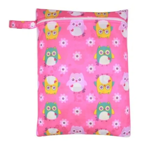 30*40cm PUL printed single pocket diaper bag, waterproof wet bag, baby