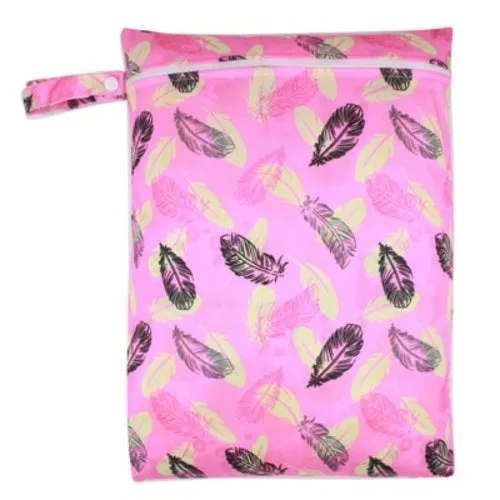 30*40cm PUL printed single pocket diaper bag, waterproof wet bag, baby