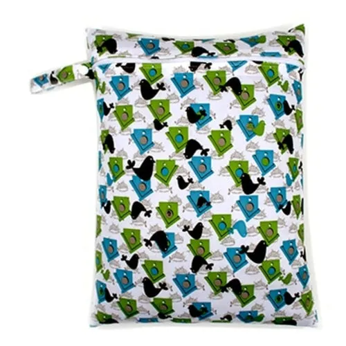30*40cm PUL printed single pocket diaper bag, waterproof wet bag, baby