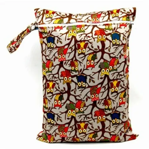 30*40cm PUL printed single pocket diaper bag, waterproof wet bag, baby