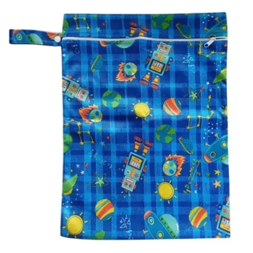 30*40cm PUL printed single pocket diaper bag, waterproof wet bag, baby