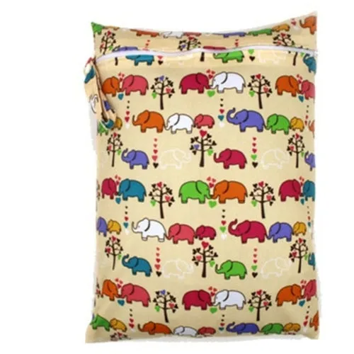 30*40cm PUL printed single pocket diaper bag, waterproof wet bag, baby