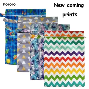 30*40cm PUL printed single pocket diaper bag, waterproof wet bag, baby