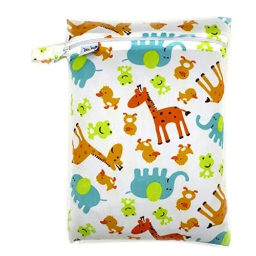 30*40cm PUL printed single pocket diaper bag, waterproof wet bag, baby