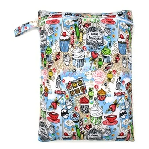 30*40cm PUL printed single pocket diaper bag, waterproof wet bag, baby