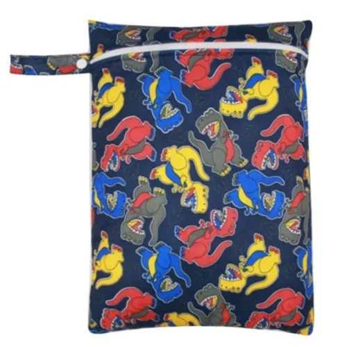 30*40cm PUL printed single pocket diaper bag, waterproof wet bag, baby