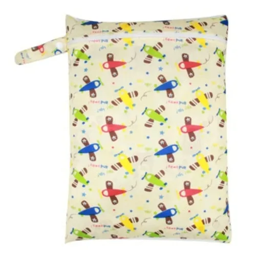30*40cm PUL printed single pocket diaper bag, waterproof wet bag, baby