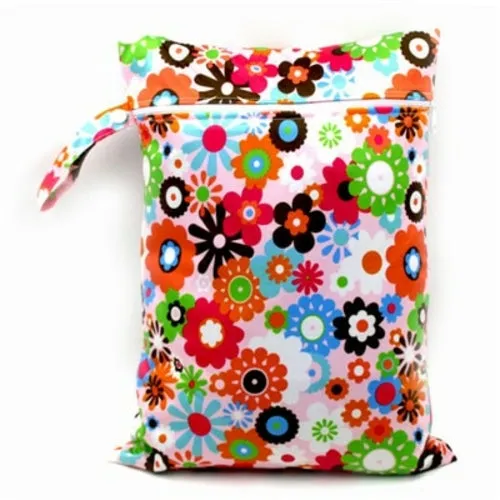 30*40cm PUL printed single pocket diaper bag, waterproof wet bag, baby