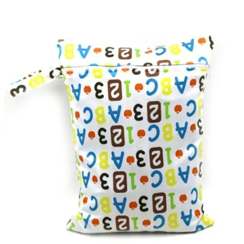 30*40cm PUL printed single pocket diaper bag, waterproof wet bag, baby