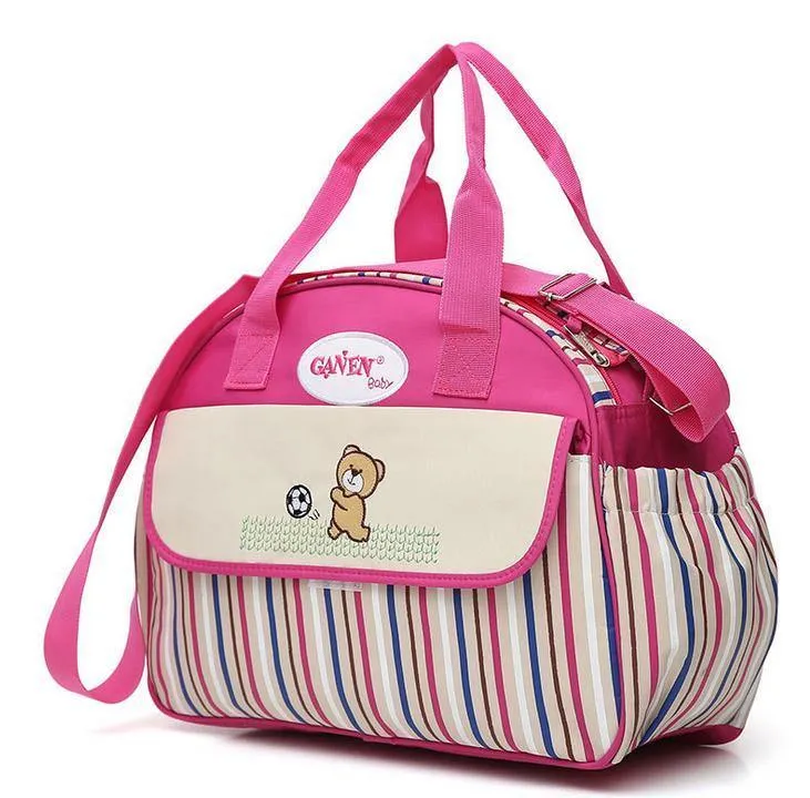 5 PCS/SET Waterproof Baby Diaper Shoulder & Stroller Bag