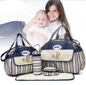 5 PCS/SET Waterproof Baby Diaper Shoulder & Stroller Bag