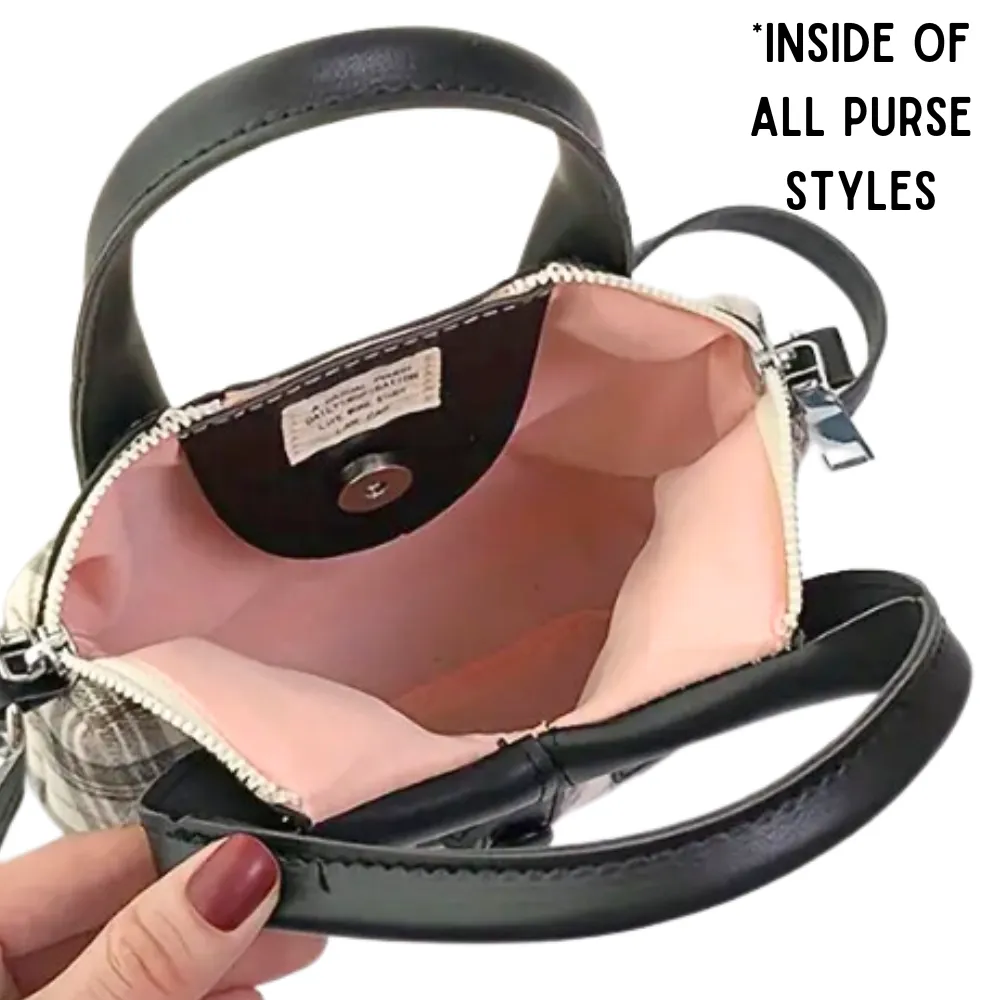 A "WHERE DID YOU GET THAT HANDBAG?" BLUE Demin PU Leather Shirt Style Crossbody/Handbag