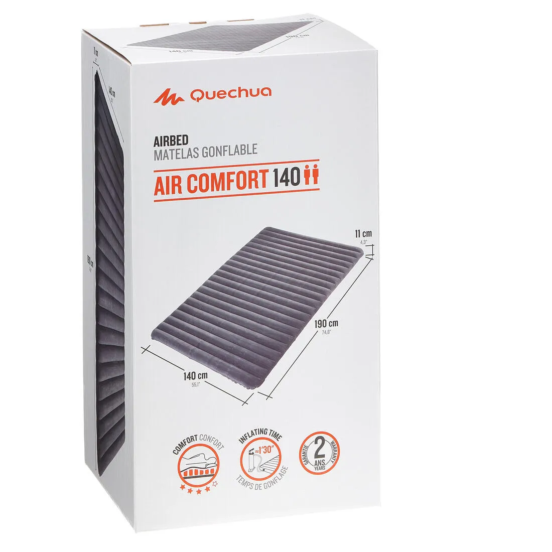 Air Comfort 140 2-Person Inflatable Camping Mattress.