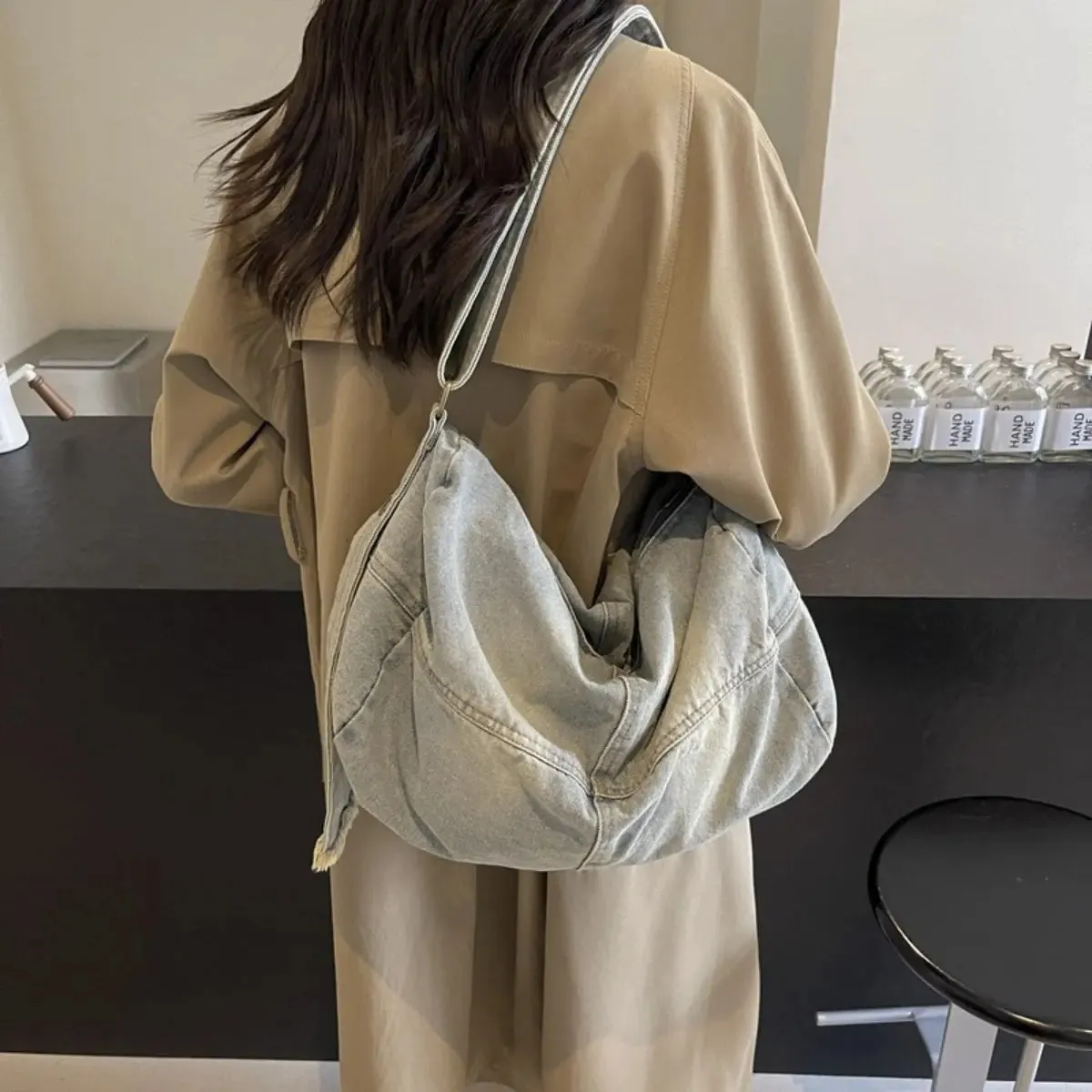 'Alaia' Denim Tote Bag