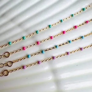 All Around Enamel Bead Bracelet - various colours