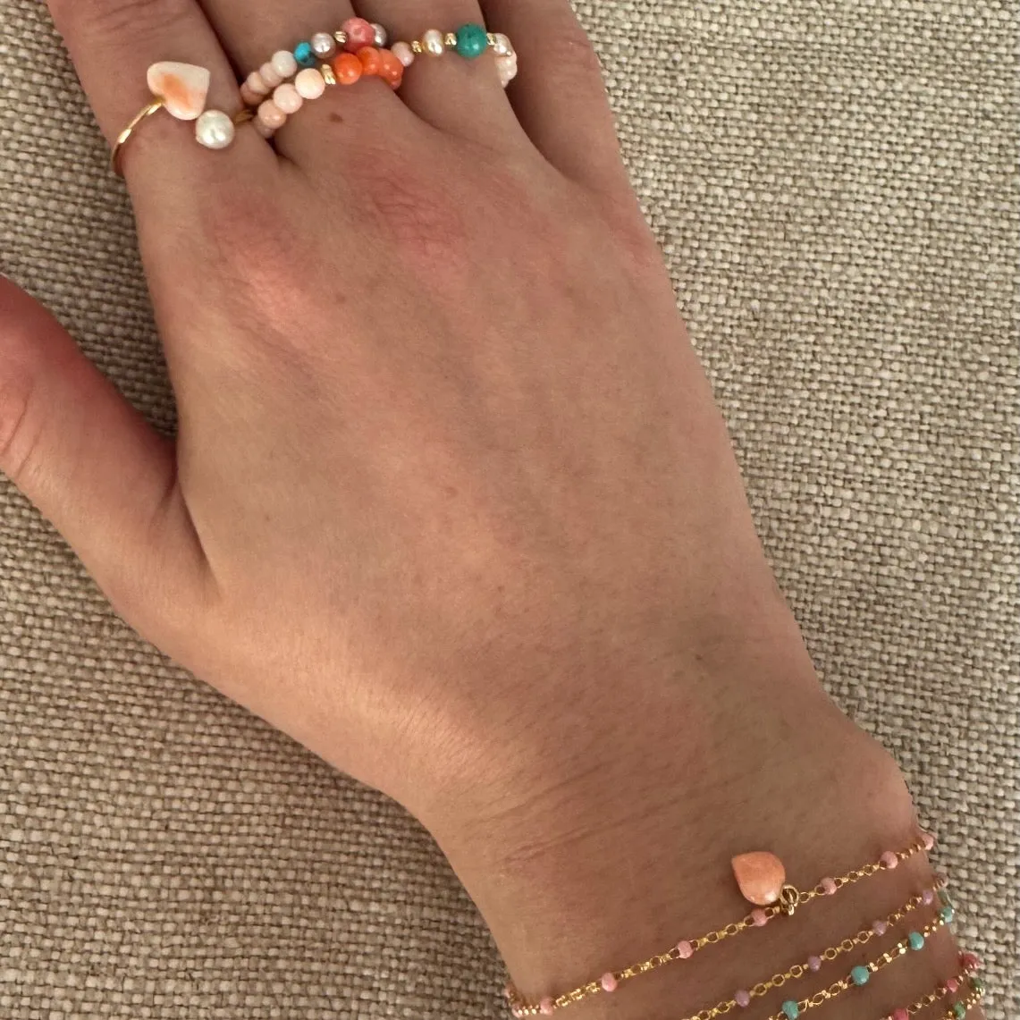 All Around Enamel Bead Bracelet - various colours