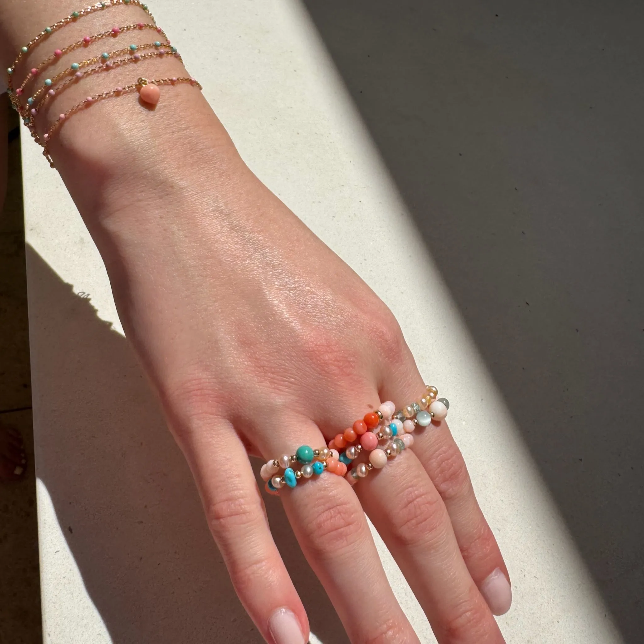 All Around Enamel Bead Bracelet - various colours