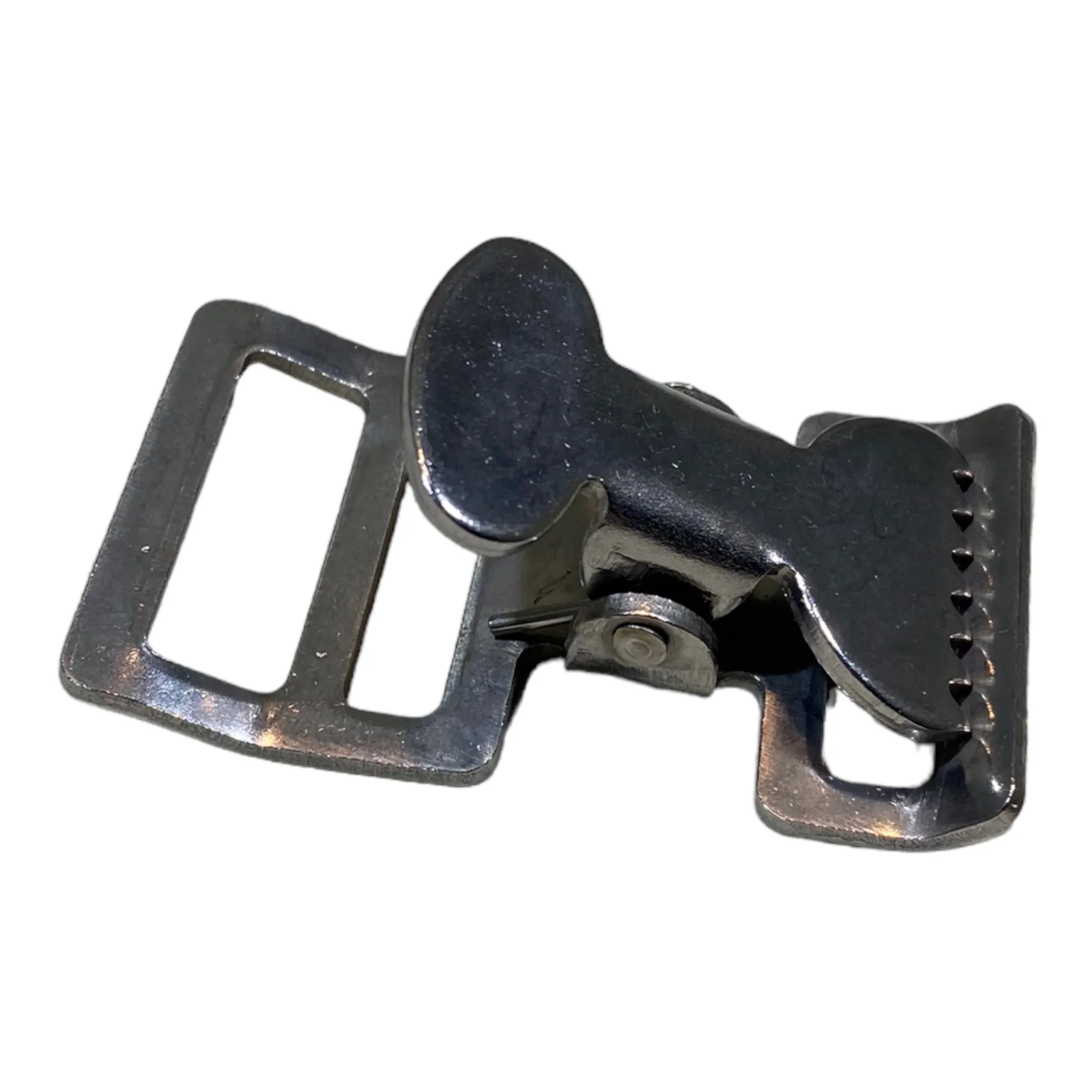 Alligator Buckle Tourniquet Buckle 1" Nickle Plated Clamp | 10 PACK
