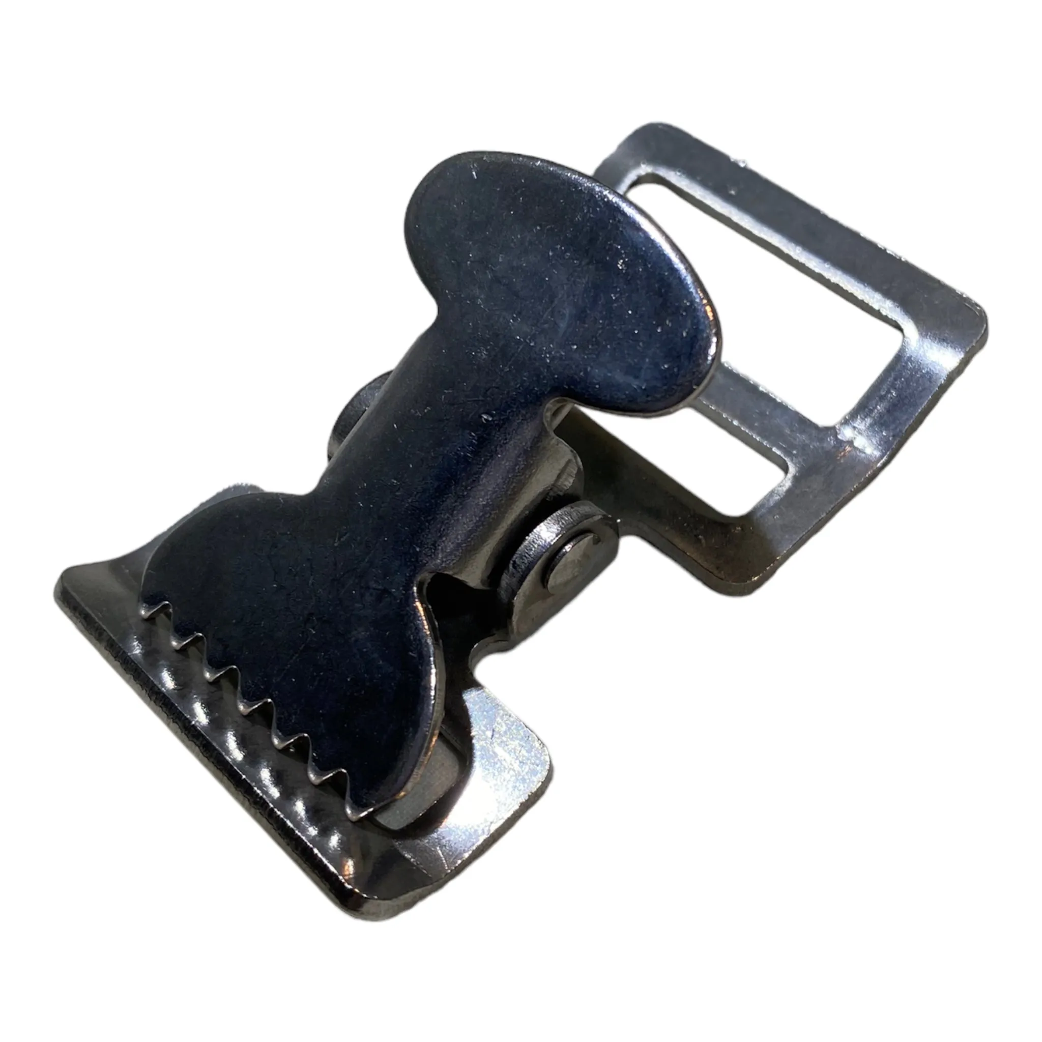 Alligator Buckle Tourniquet Buckle 1" Nickle Plated Clamp | 10 PACK