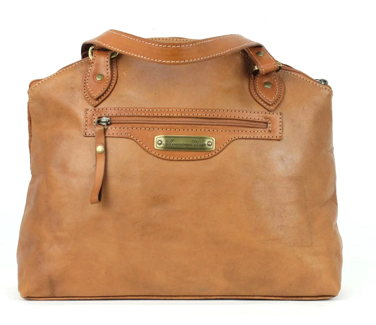 American West Handbag Texas Rose Collection: Zip Top Tote