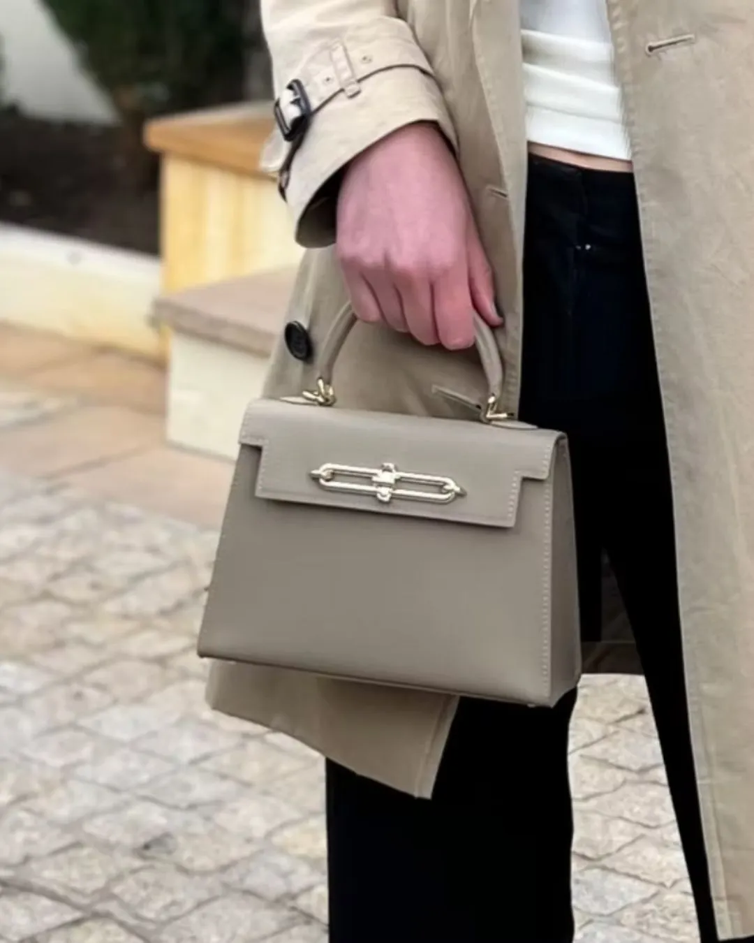 Anna Leather Satchel Bag