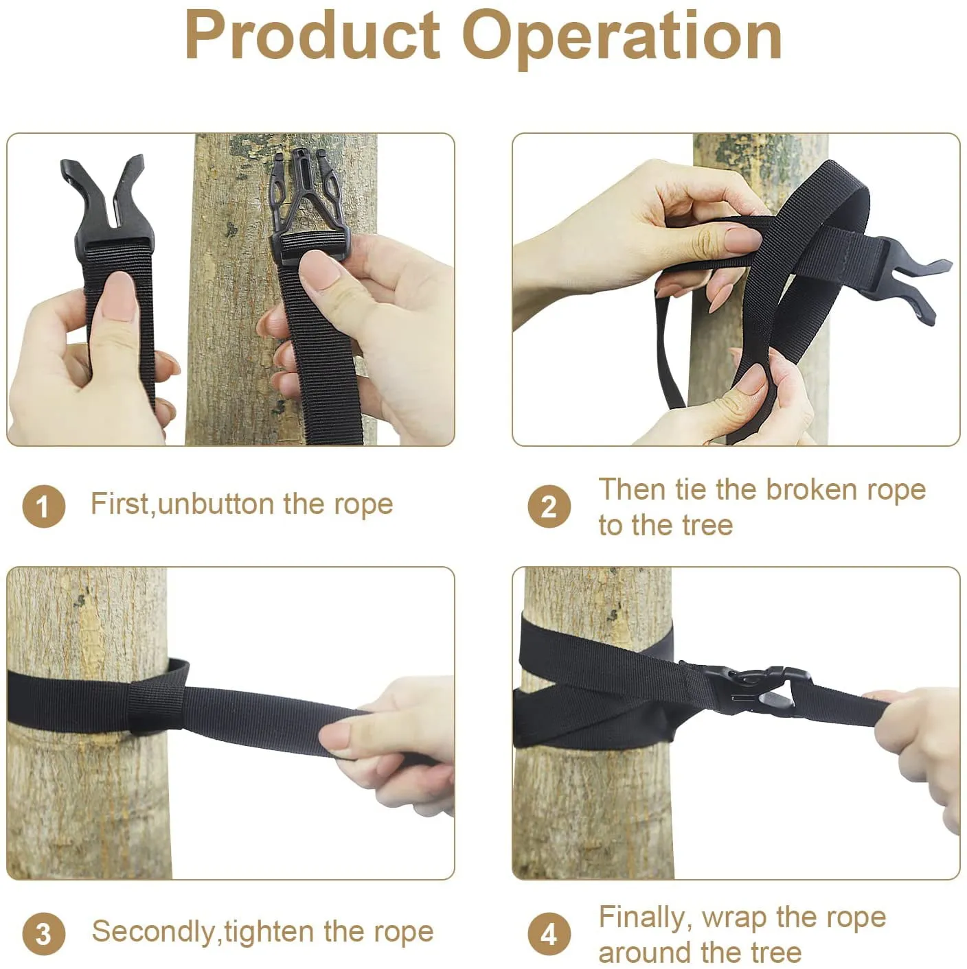 Artiflr Campsite Storage Strap Camping Accessories, Camping Gear and Equipment Lanyard 16ft Adjustable for Hanging Outdoor Hammock Tent Clothesline Tent Accessories