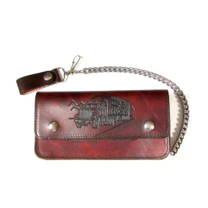 AT401-25  Antique Finish Trucker Wallet- Keep On Truckin'