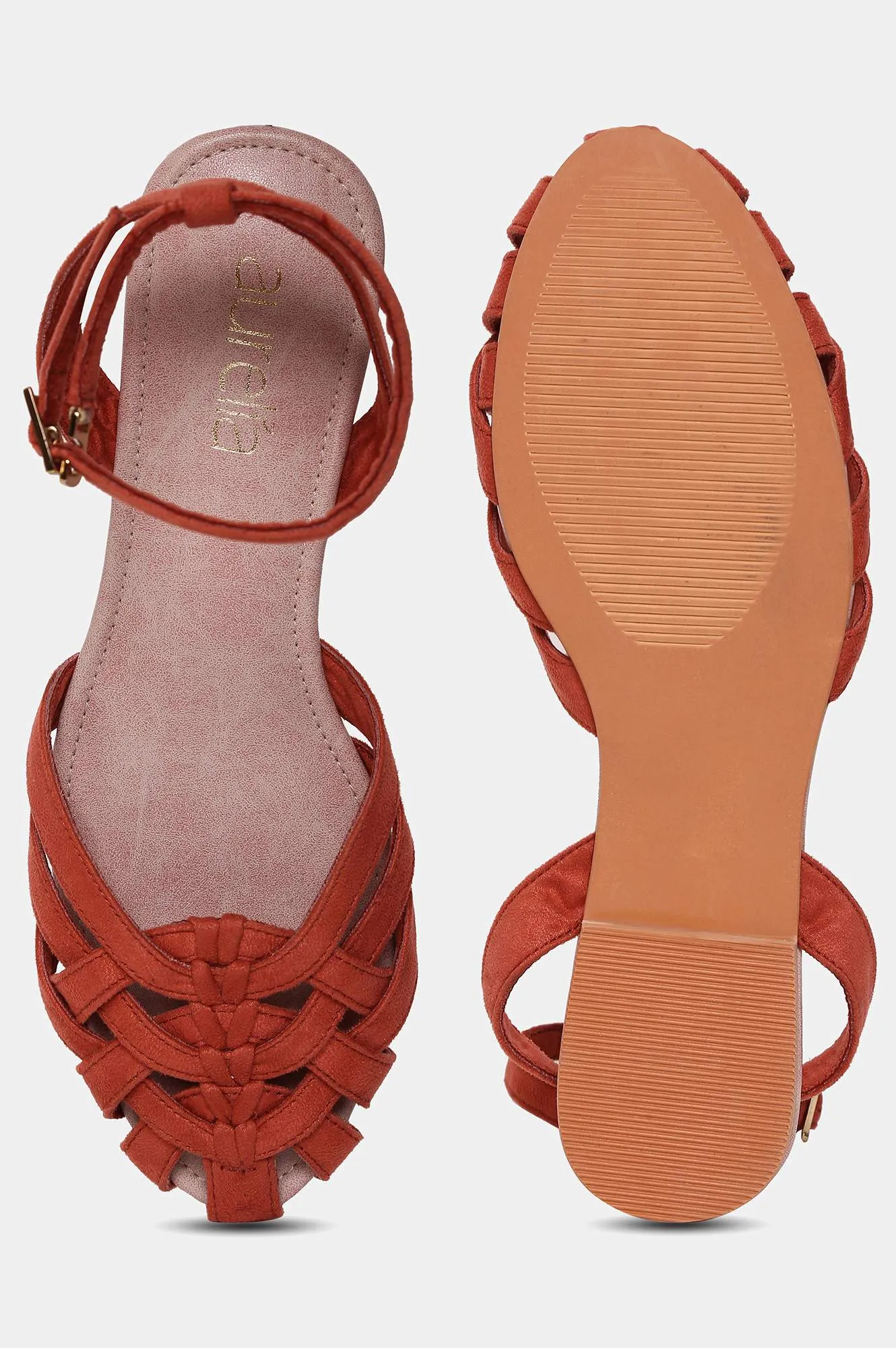 AURELIA RUST Almond Toe Flat-ZFAYE