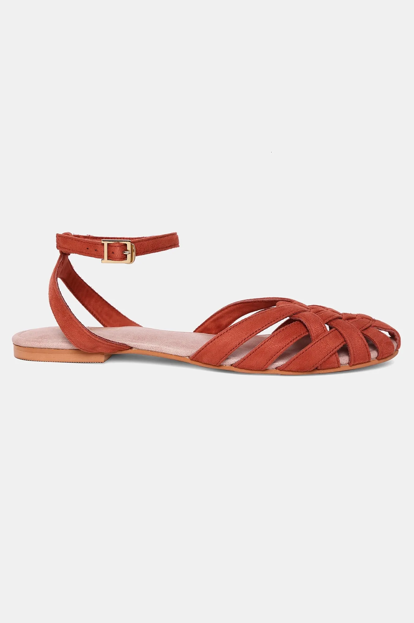 AURELIA RUST Almond Toe Flat-ZFAYE