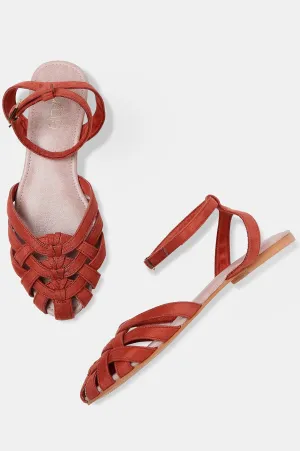 AURELIA RUST Almond Toe Flat-ZFAYE