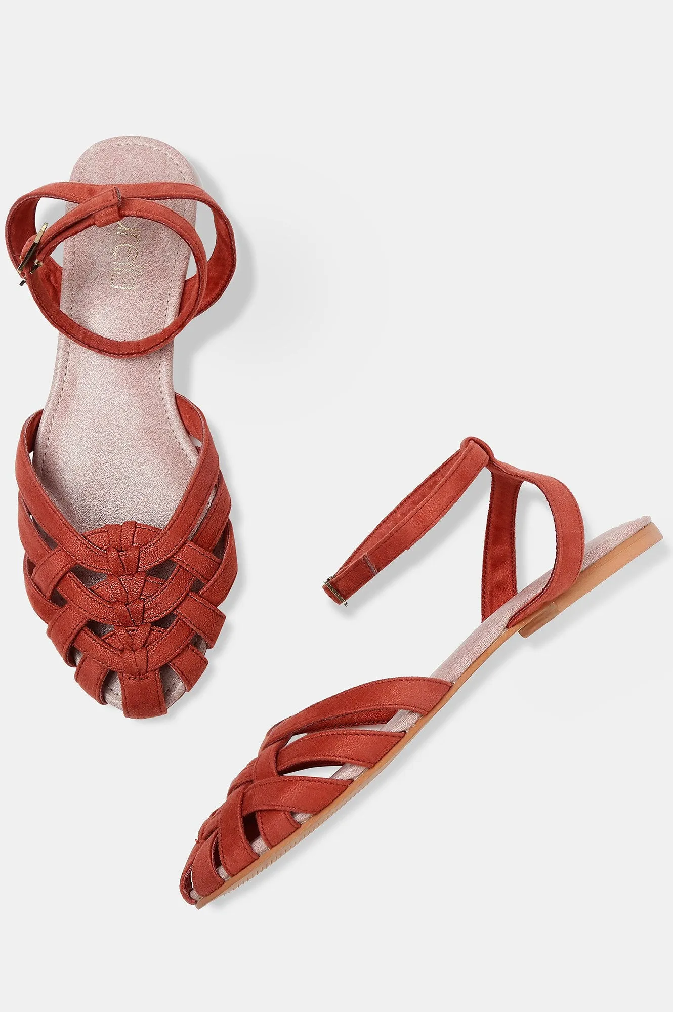 AURELIA RUST Almond Toe Flat-ZFAYE