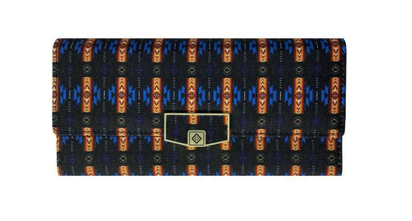 Aztec print with snap closure