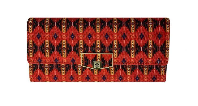Aztec print with snap closure