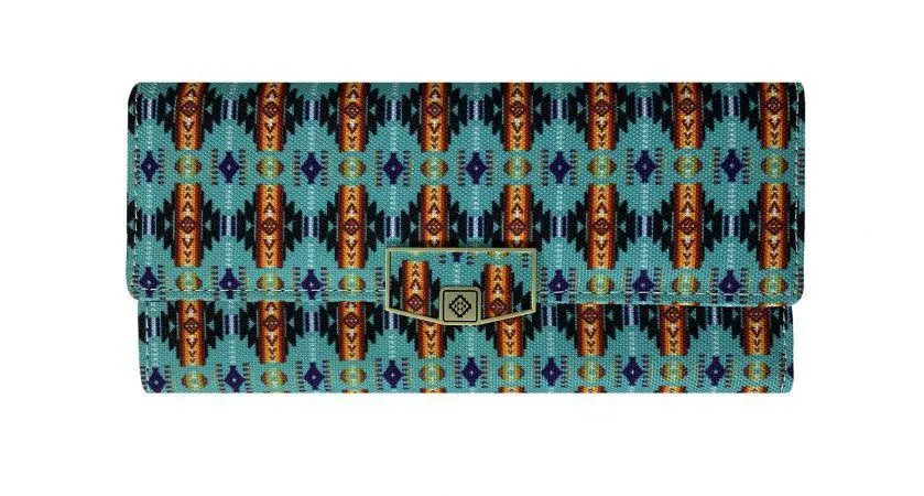 Aztec print with snap closure