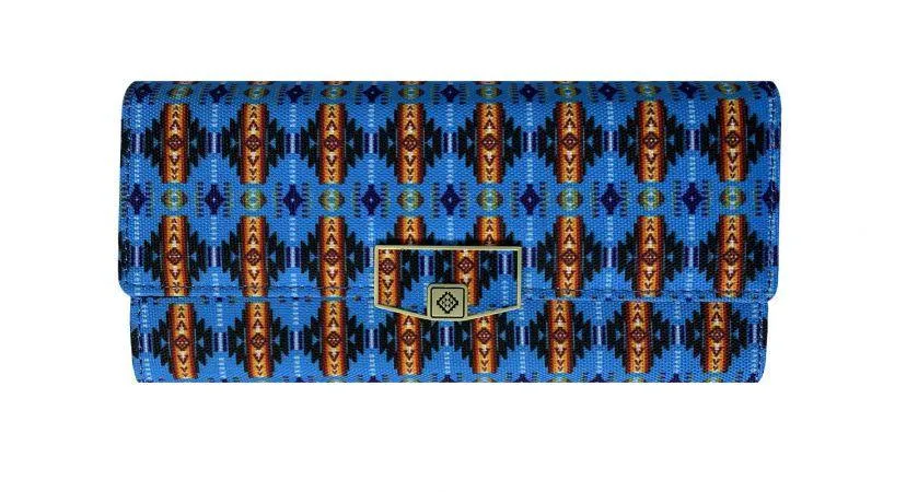 Aztec print with snap closure