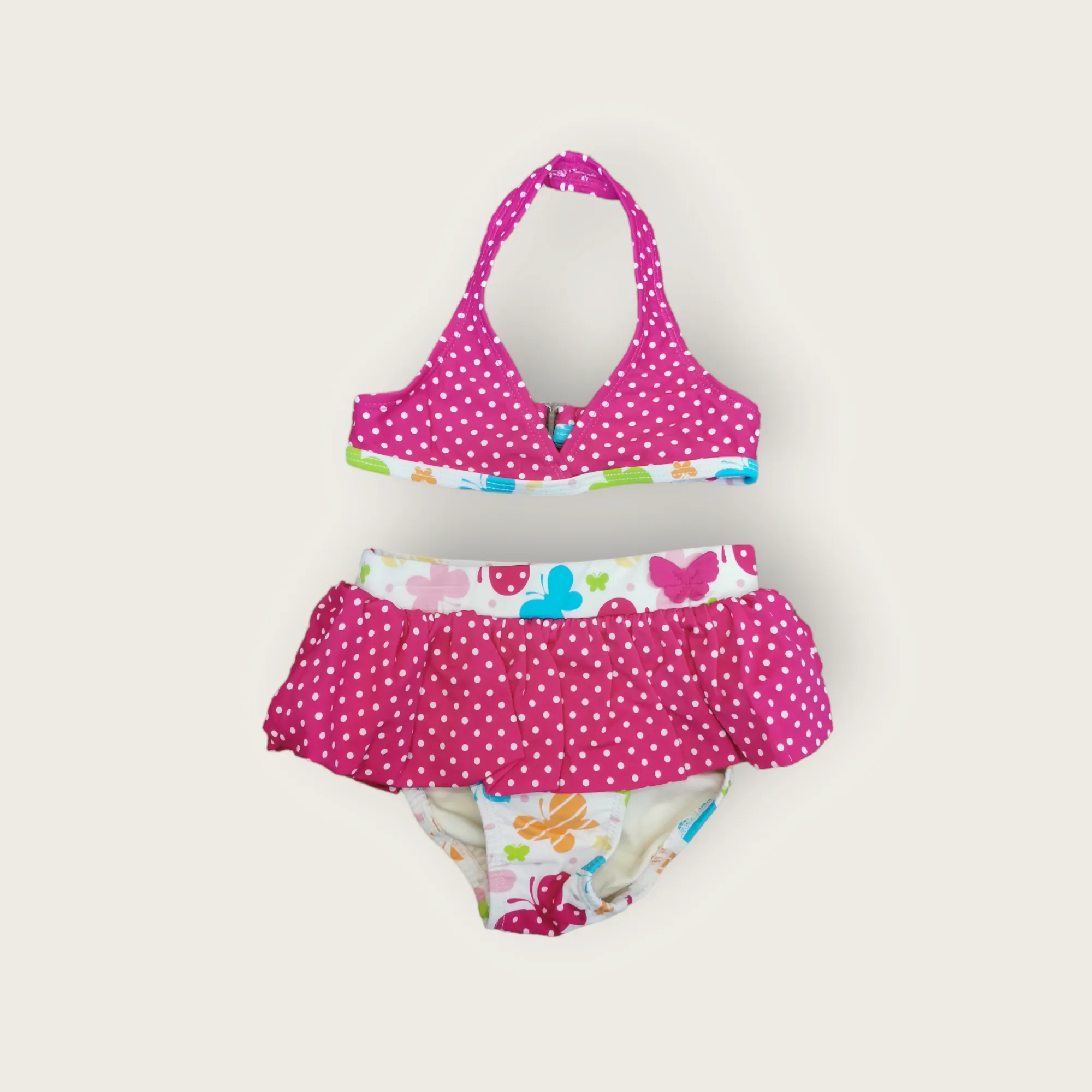 BABY GIRL SIZE 6/12 MONTHS - SPORTEK, 2-piece, Bikini Swimsuit EUC B48