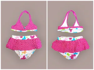 BABY GIRL SIZE 6/12 MONTHS - SPORTEK, 2-piece, Bikini Swimsuit EUC B48
