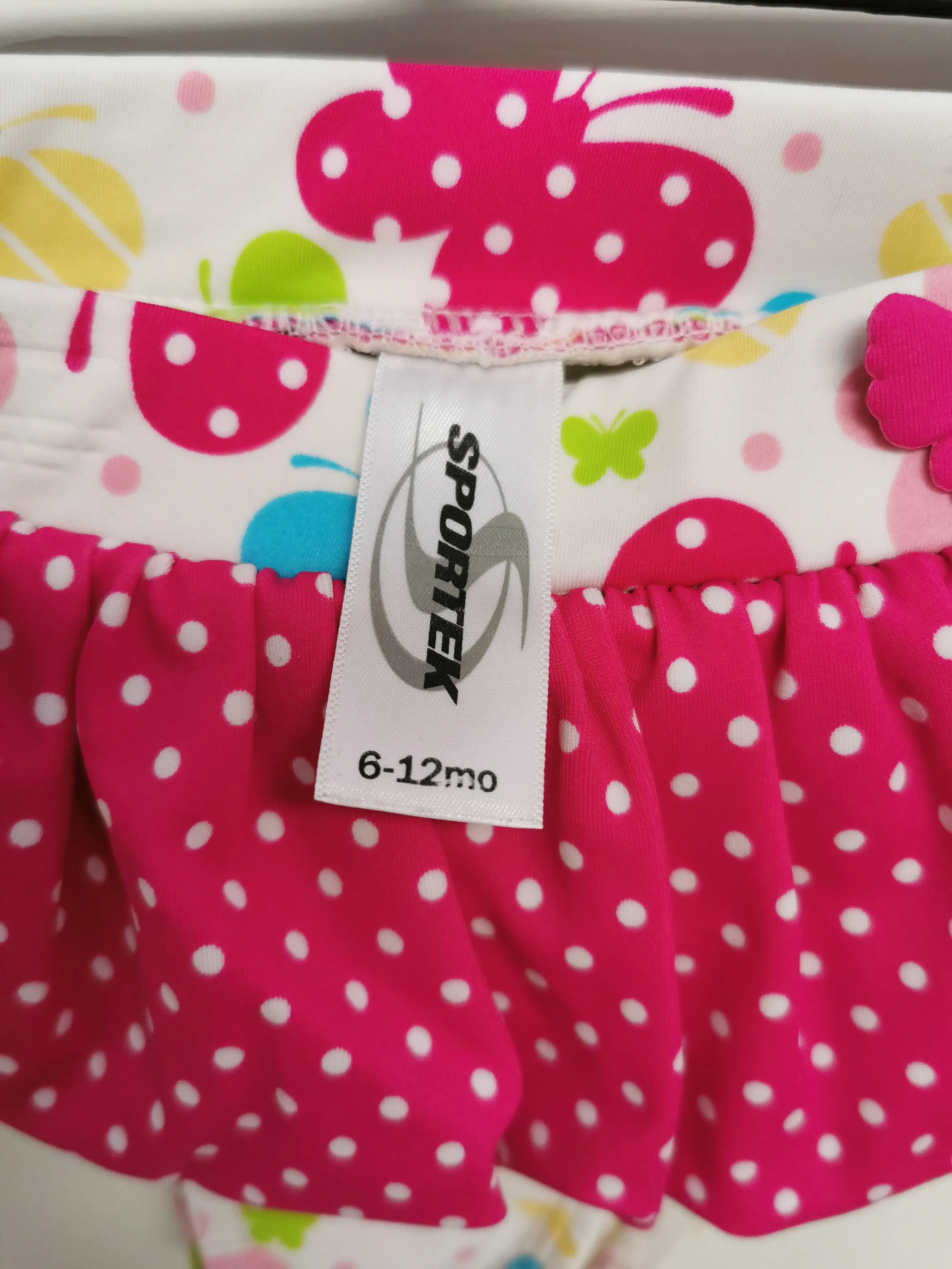 BABY GIRL SIZE 6/12 MONTHS - SPORTEK, 2-piece, Bikini Swimsuit EUC B48