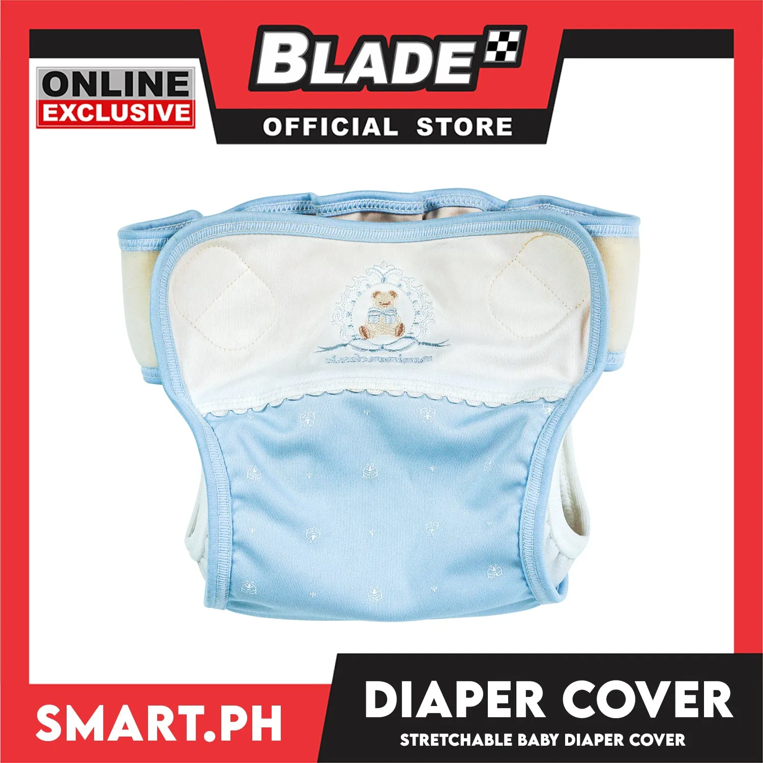 Baby Reusable and Washable Adjustable Diaper Cover (Blue)