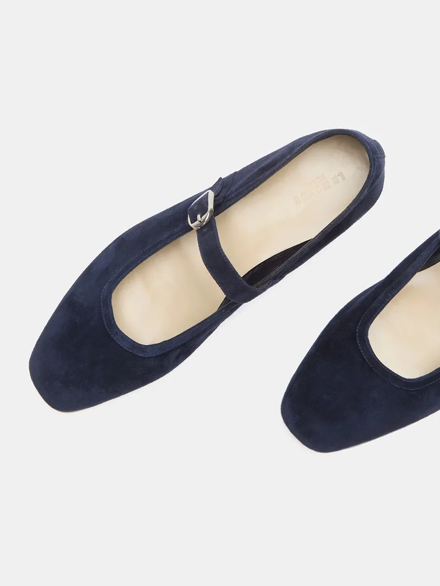 Ballet Mary Jane in Indigo Suede