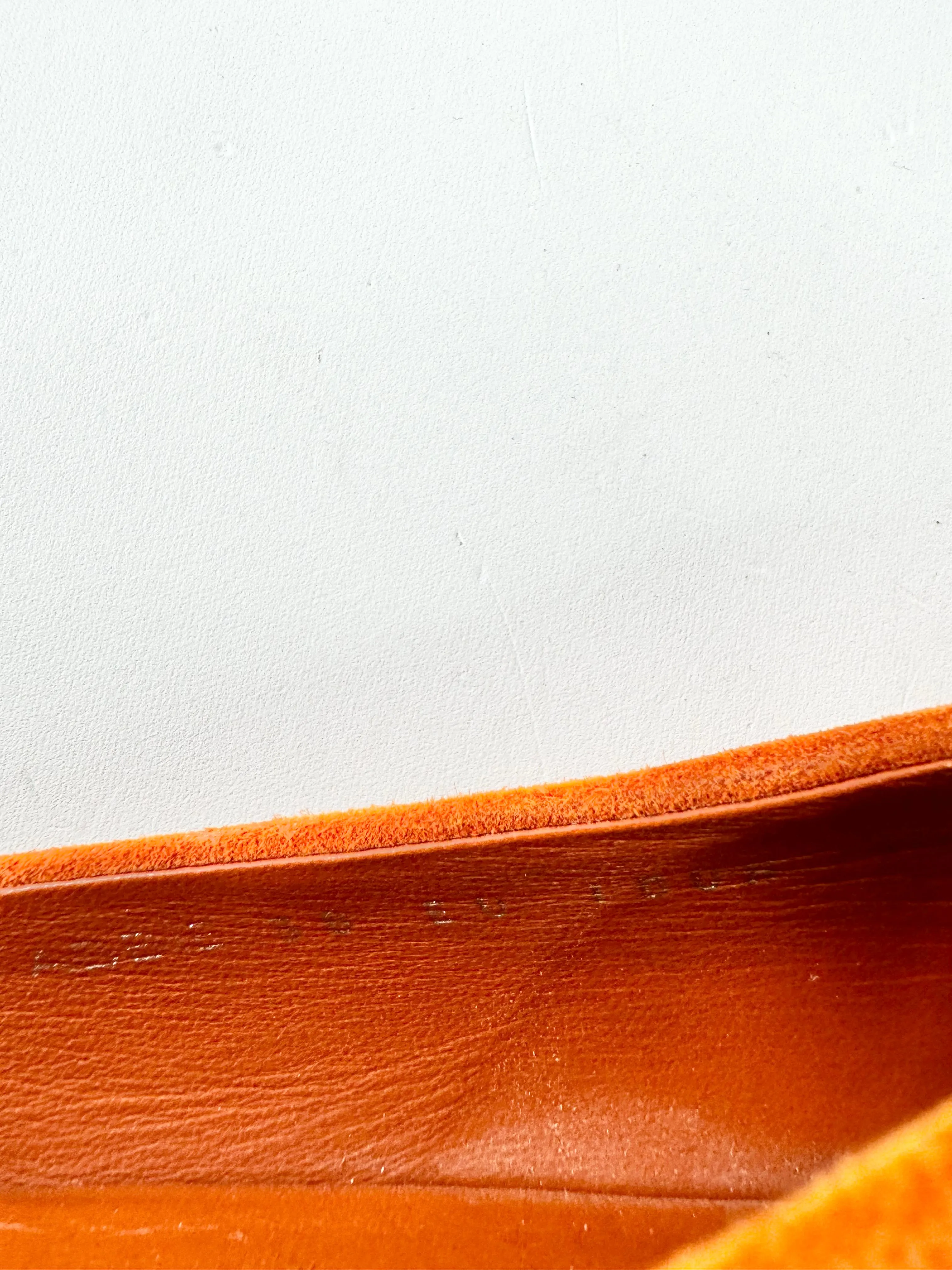 Bally 'Abbie' Burnt Orange Suede Ballet Flats - EU38