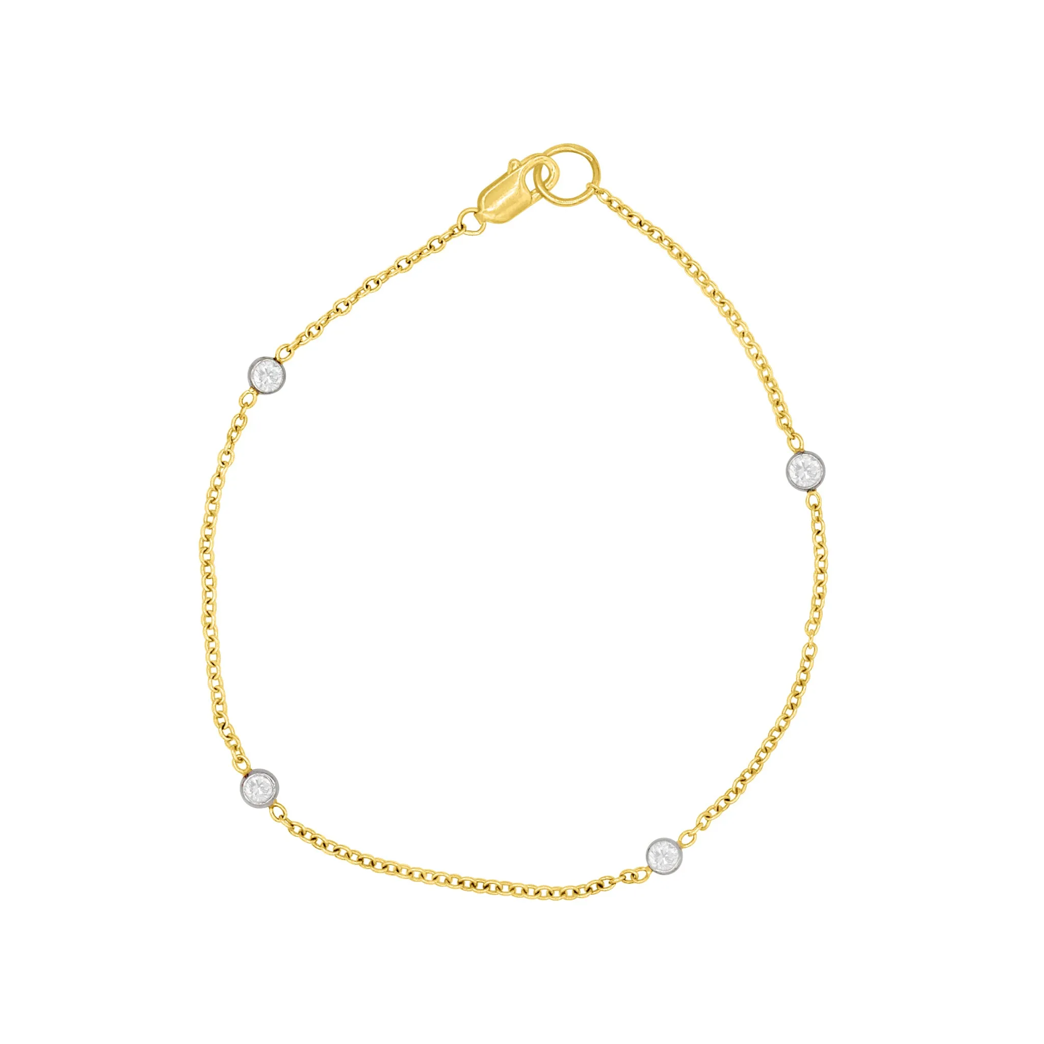 Bezel Set Diamond Bracelet